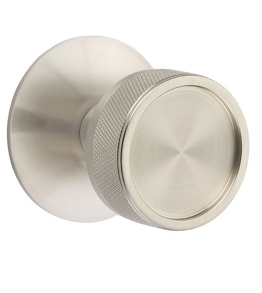 Conical Knurled Knob with Modern Rose