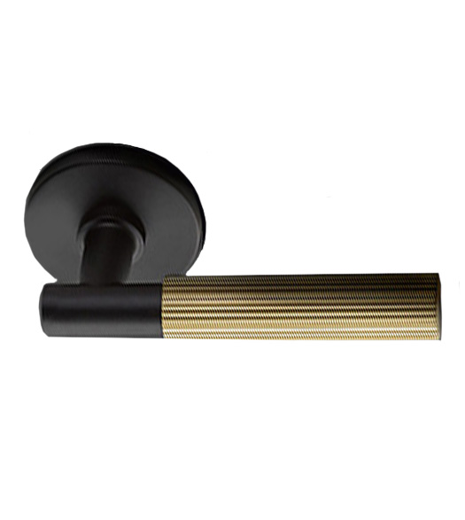 T-Bar Straight Knurled Lever with Disk Rose