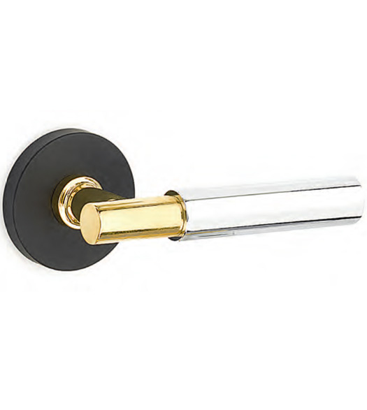 T-Bar Faceted Lever with Disk Rose