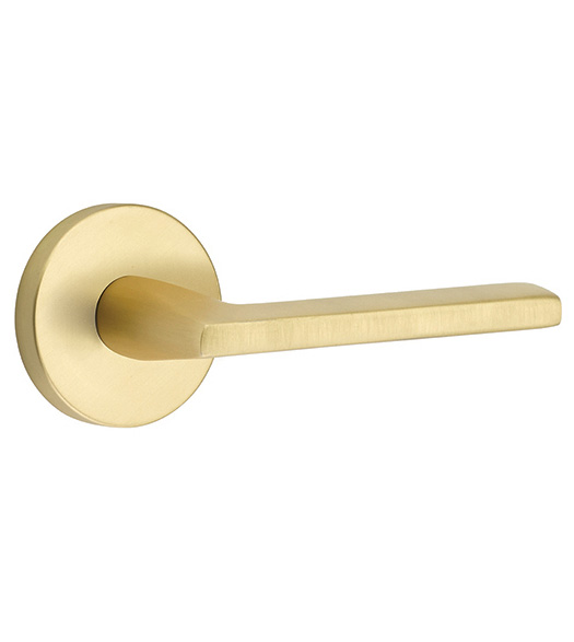 Modern Brass Helios Leverset with Disk Rose