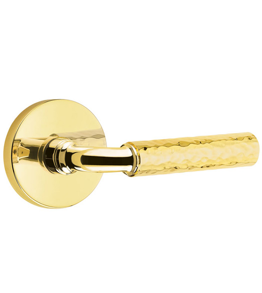 R-Bar Hammered Lever with Disk Rose