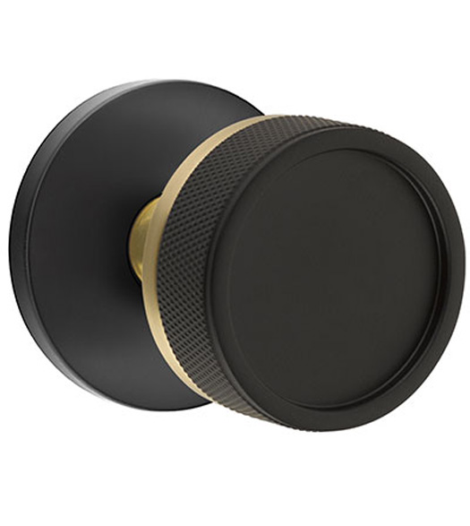 Two-Tone Knurled Conical Knob with Round Rose