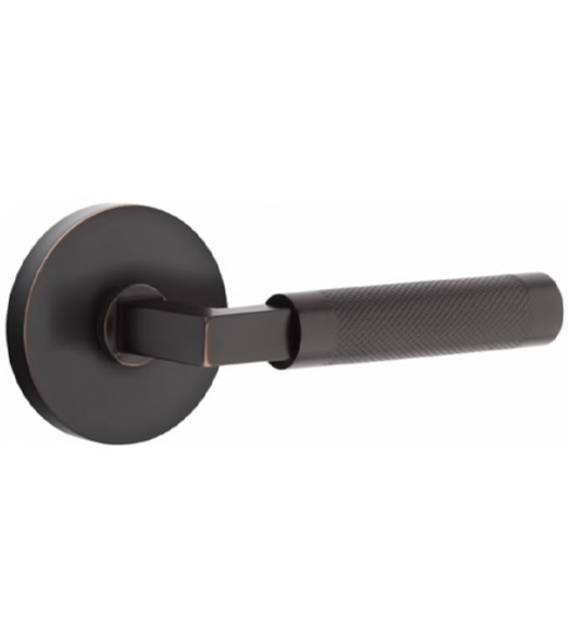 L-Square Knurled Lever with Disk Rose
