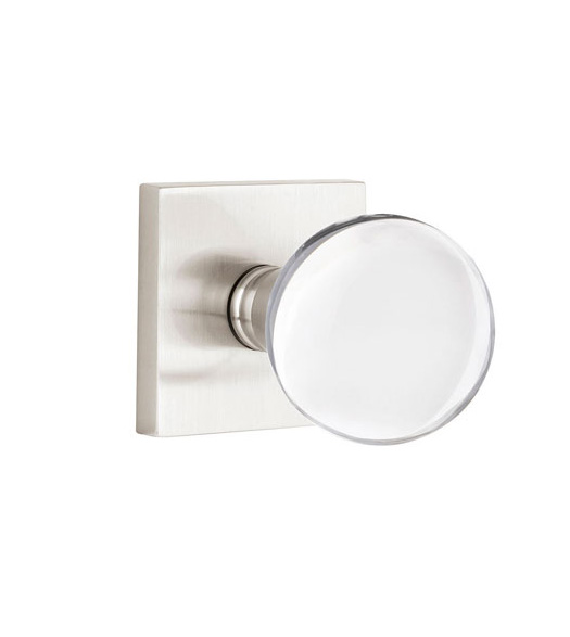 Bristol Crystal Ball Knob with Square Rosette