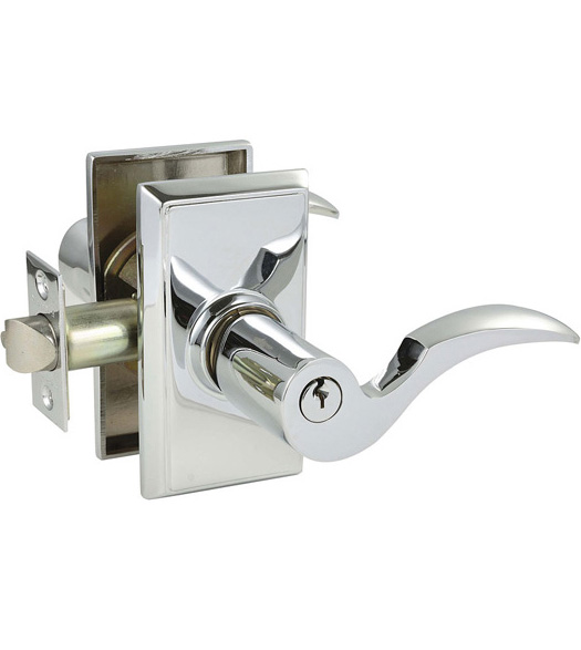 Keyed Cortina Lever with Rectangular Rosette