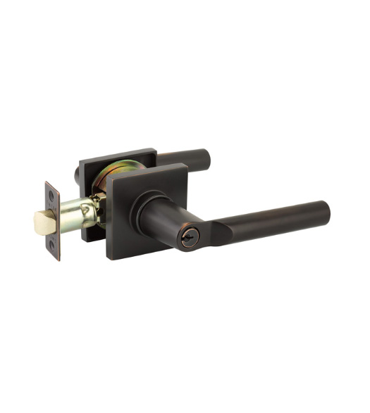 Keyed Hanover Lever with Modern Square Rose
