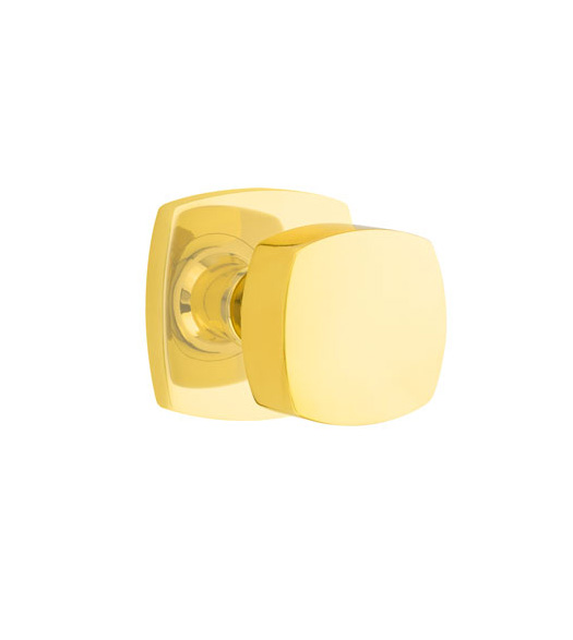 Freestone Square Knob with Matching Rose
