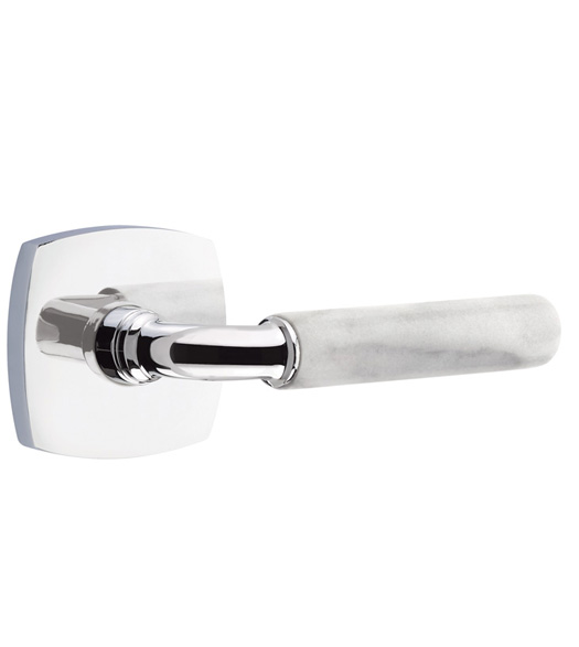 R-Bar Marble Lever with Urban Modern Rose