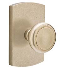Sandcast Butte Knob with Rectangular Arched Rose, Emtek 7050BU
