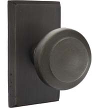 Butte Knob with Rectangular Rose, Emtek 7054BU