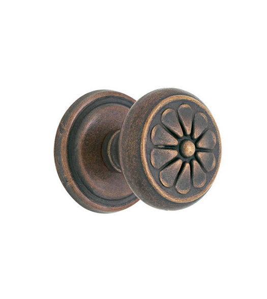 Petal Cast Bronze Knobset with #12 Rose