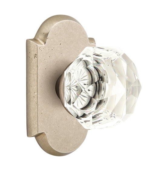 Diamond Crystal Knob with Arched #1 Rose