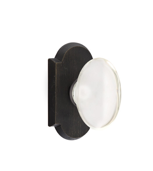 Hampton Crystal Knob with Arched #1 Rose