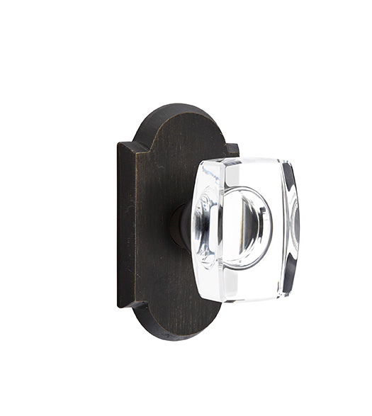 Windsor Crystal Knob with Arched #1 Rose