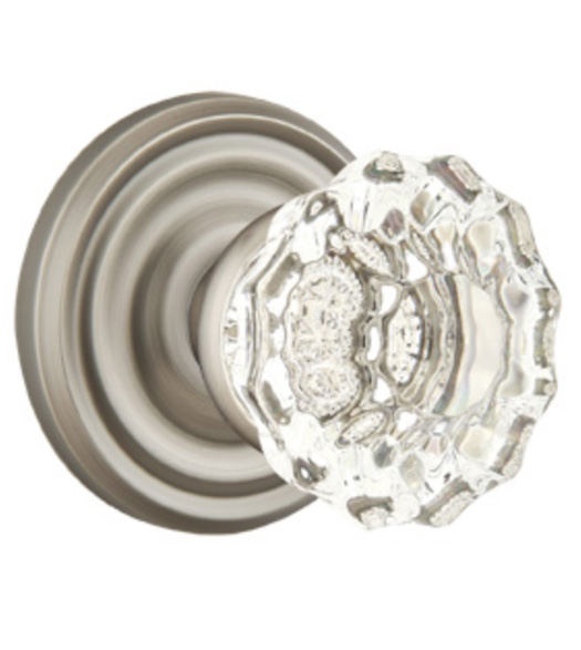 Clear Crystal Astoria Knob with Round Rose