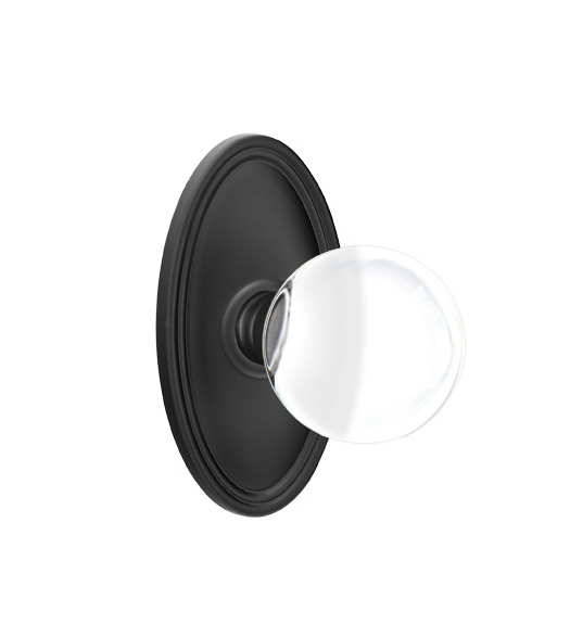 Bristol Crystal Knob with Oval Rosette