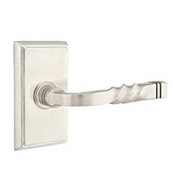 Santa Fe Lever with Rectangular Rose, Emtek 8521SF