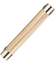 Satin Copper Knurled Cabinet Pull with Satin Nickel Mounts, Emtek 84052RECUS15KNSCU