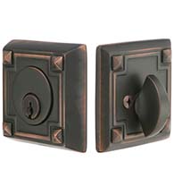 Single Cylinder Arts and Crafts Deadbolt, Emtek 8454