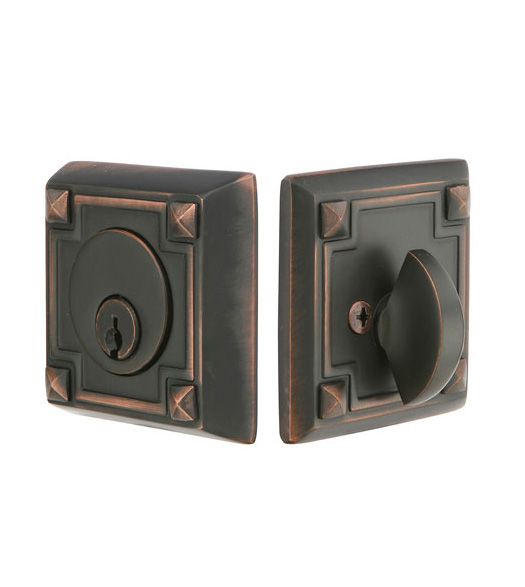 Arts and Crafts Single Cylinder Deadbolt