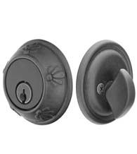 Tuscany Bronze Single Cylinder Deadbolt, Emtek 8456