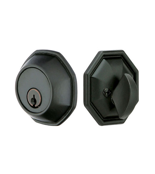 Octagon Bronze Single Cylinder Deadbolt