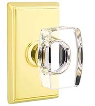 Windsor Crystal Knob with Rectangular Rose, Emtek 8521WS