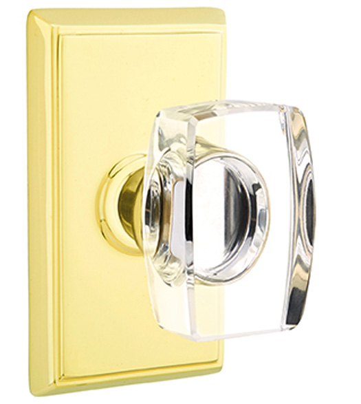 Clear Windsor Knob with Rectangular Rosette