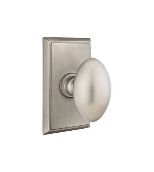 Egg Door Knob with Rectangular Rose
