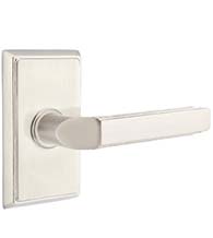 Milano Lever with Rectangular Rose, Emtek 8521M