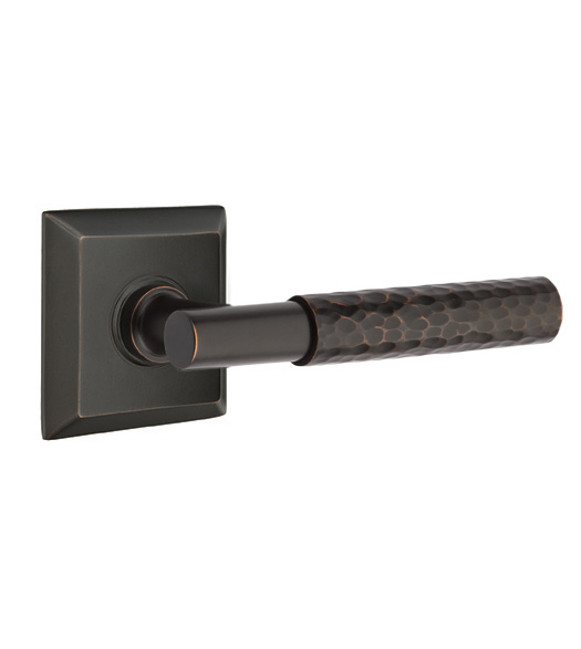 T-Bar Hammered Lever with Quincy Rose