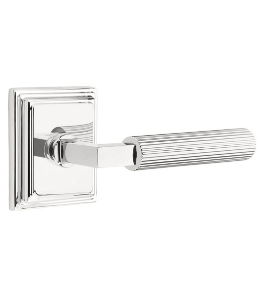 LS Straight Knurled  Lever with Wilshire Rose