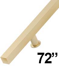 72 Inch Stainless Steel Square Door Pull, Emtek 86188