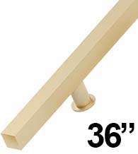 Stainless Steel 36 Inch Square Door Pull, Emtek 86192