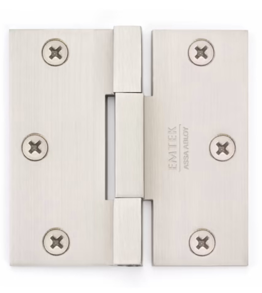 3-1/2 x 3-1/2  Square Barrel Brass Hinge