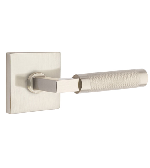 L-Squared Knurled Lever with Square Rose