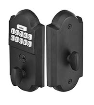 Sandcast Bronze Electronic Keypad Deadbolt, Emtek E1001