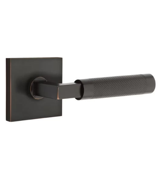 L-Square Stem Knurled Lever with Square Rose