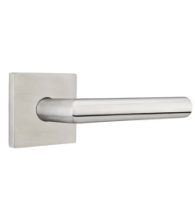 Stuttgart Stainless Steel Lever with Square Rose, Emtek S30003STT