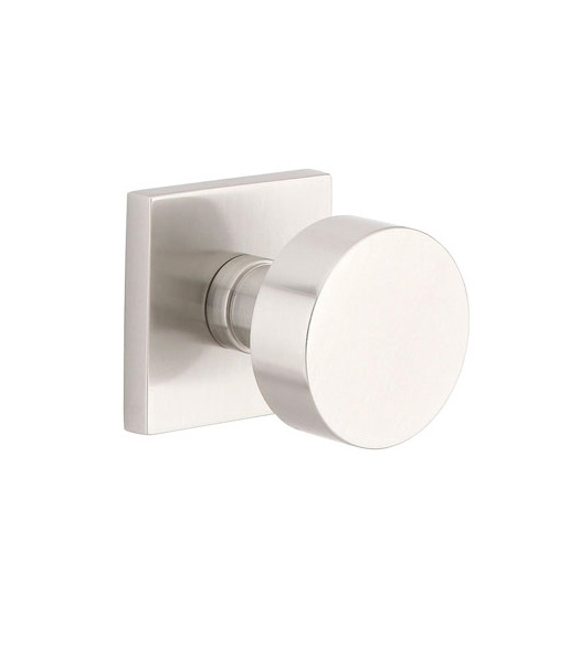 Round Stainless Steel Knob with Square Rose