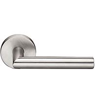 Stuttgart Stainless Steel Lever with Disk Rose, Emtek S30002STT