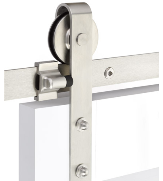 Classic Face Mount Stainless Barn Door Kit