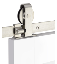 Classic Top Mount Stainless Steel Barn Door Kit, Emtek B1202SS