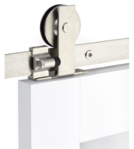 Modern Top Mount Stainless Steel Barn Door Kit, Emtek B1201SS