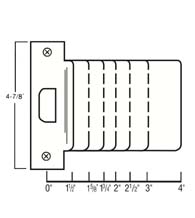 Extended Lip Stainless Steel ANSI Strike Plate