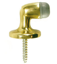 Solid Brass 1-3/8 Floor Mount Door Bumper, Deltana FDB138