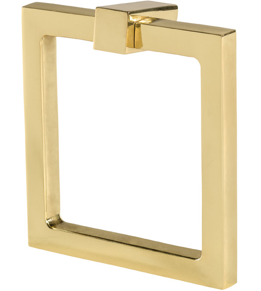 Modern 3 Inch Square Ring Pull