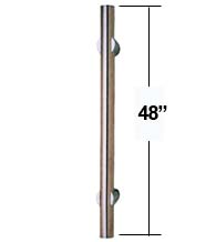 4 Foot Long Stainless Steel Pioneer Door Pull, First Impressions PNR150048SMTS4