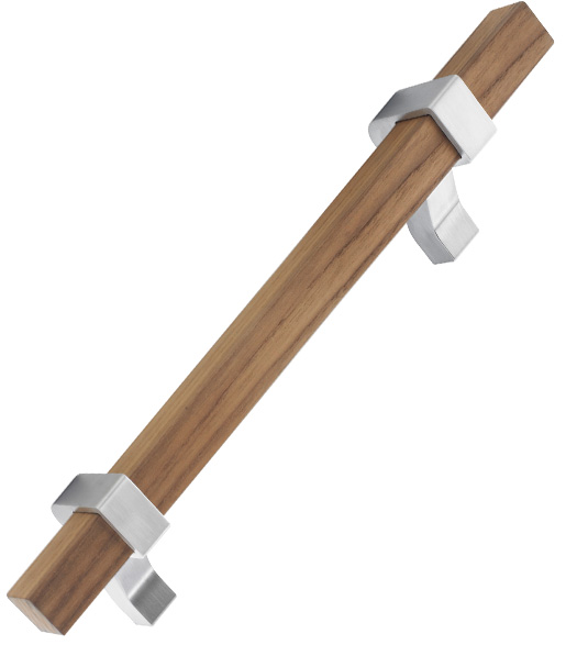 Offset Solid Wood Square Pull
