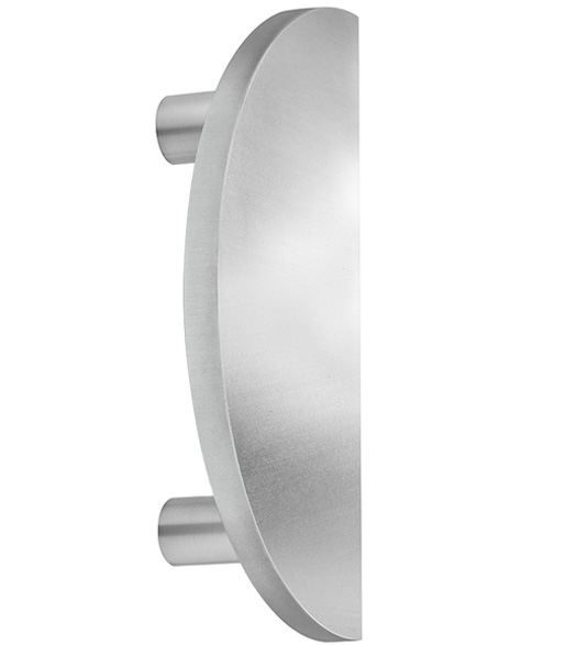 Solid Brass Half Circle Door Handle Pair
